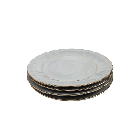 Vintage Fine China Dessert Plates Set Of 4 Made In Poland - Picture 3 of 4